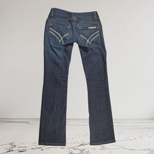 William Rast Savoy Dark Blue Straight Leg Jeans Size 23